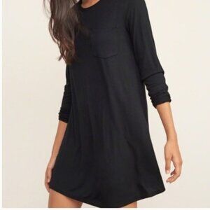 Abercrombie & Fitch Black Pocket T-Shirt Dress, Size S